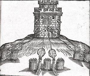 Illustration of siege warfare, from 